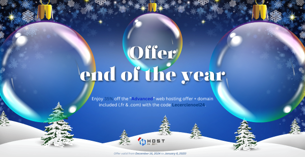 End of year promo 2024: 35% off the “Advanced” offer + domain included!